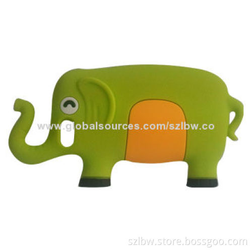 2014 New Colorful Cute Candy Color Elephant Design Silicone Case for iPhone 4, 4S, OEM Orders